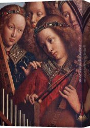 Music Canvas Paintings - The Ghent Altarpiece Angels Playing Music [detail 2] by Jan van Eyck